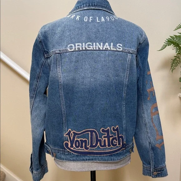 Von Dutch Blue Jean Jacket. Size M.